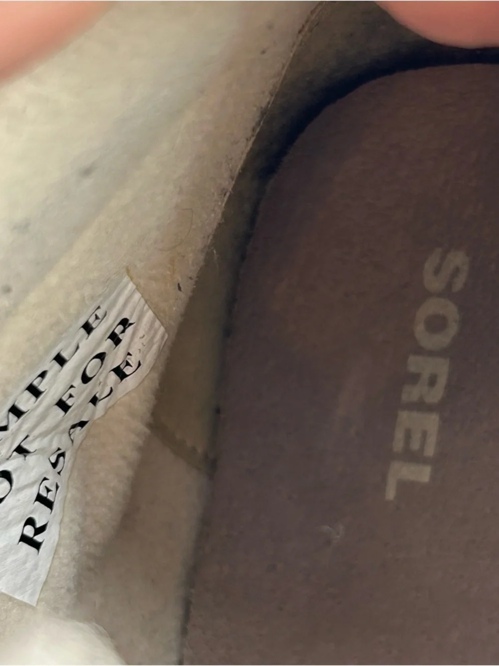Sorel Harlow Lace Cozy Bootie Womens Taupe Brown Sherpa Lined Ankle Boots Size 7